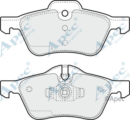 APEC BRAKING Piduriklotsi komplekt,ketaspidur PAD1257